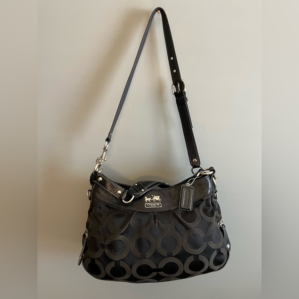 Coach Madison Audrey Op Art Signature C Shoulder/Crossbody Bag